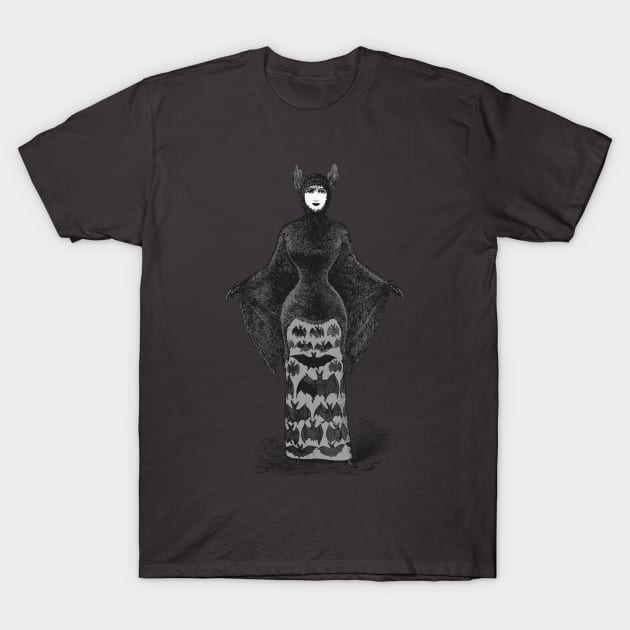 Victorian Bat Woman | Victorian Halloween Costume | Victorian Bat Costume | T-Shirt by Eclectic At Heart